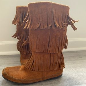 Minnetonka Fringe Boots